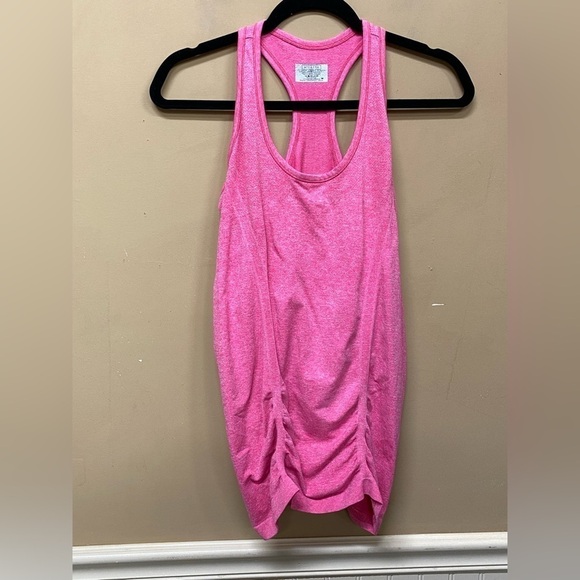 Athleta Tops - Athleta Tank Women's Sz M Fastest Track Racerback Seamless Ruched Pink #643266